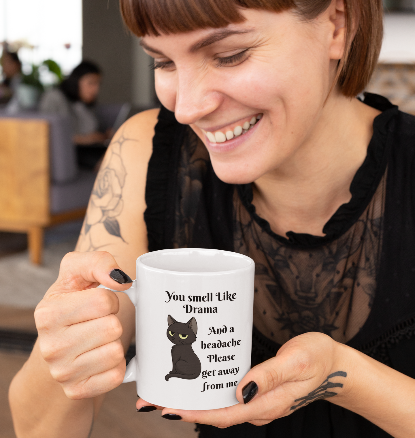 Sarcastic Cat  11oz White Mug