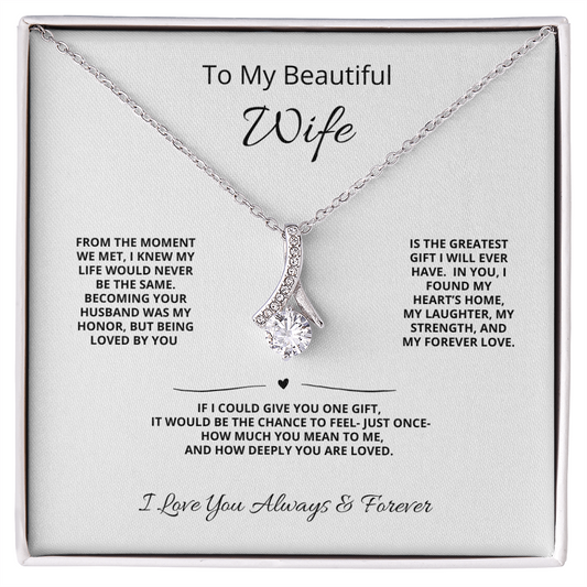 To My Beautiful Wife – Eternal Love Alluring Beauty Necklace