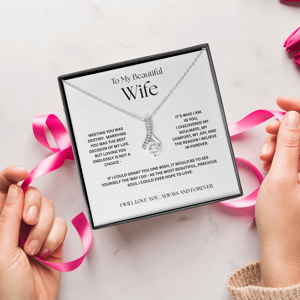 To My Soulmate- My Comfort, My Joy, My Forever Alluring Beauty Necklace