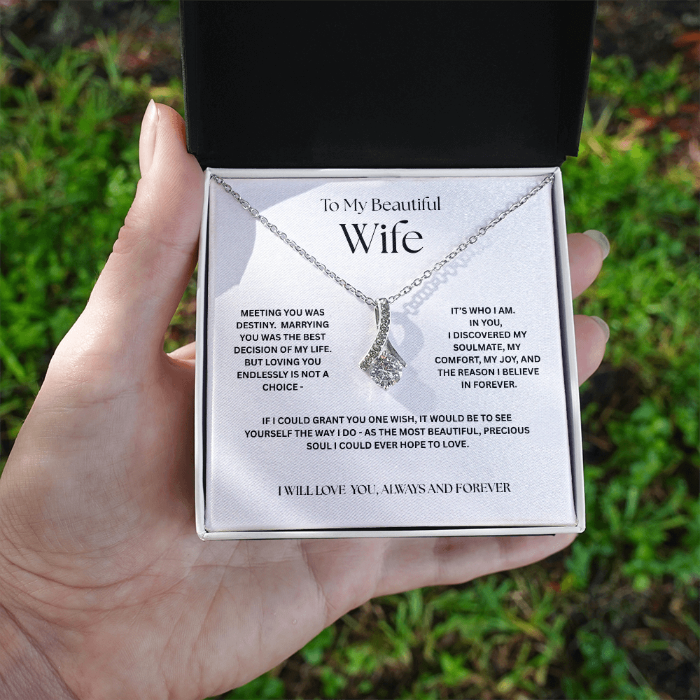 To My Soulmate- My Comfort, My Joy, My Forever Alluring Beauty Necklace