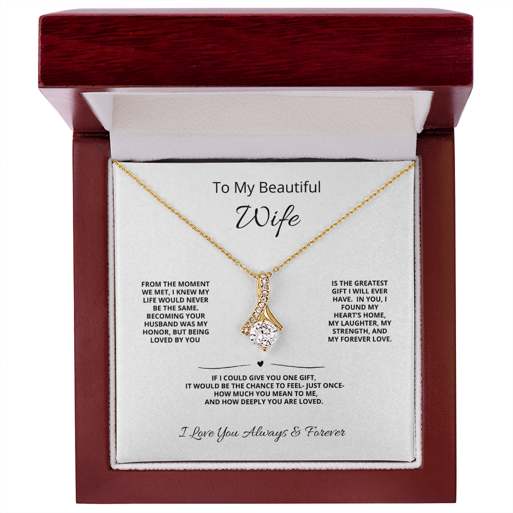 To My Beautiful Wife – Eternal Love Alluring Beauty Necklace