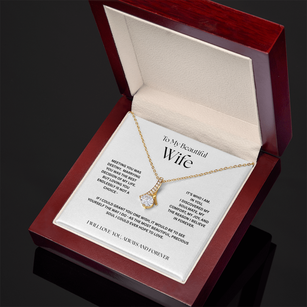To My Soulmate- My Comfort, My Joy, My Forever Alluring Beauty Necklace