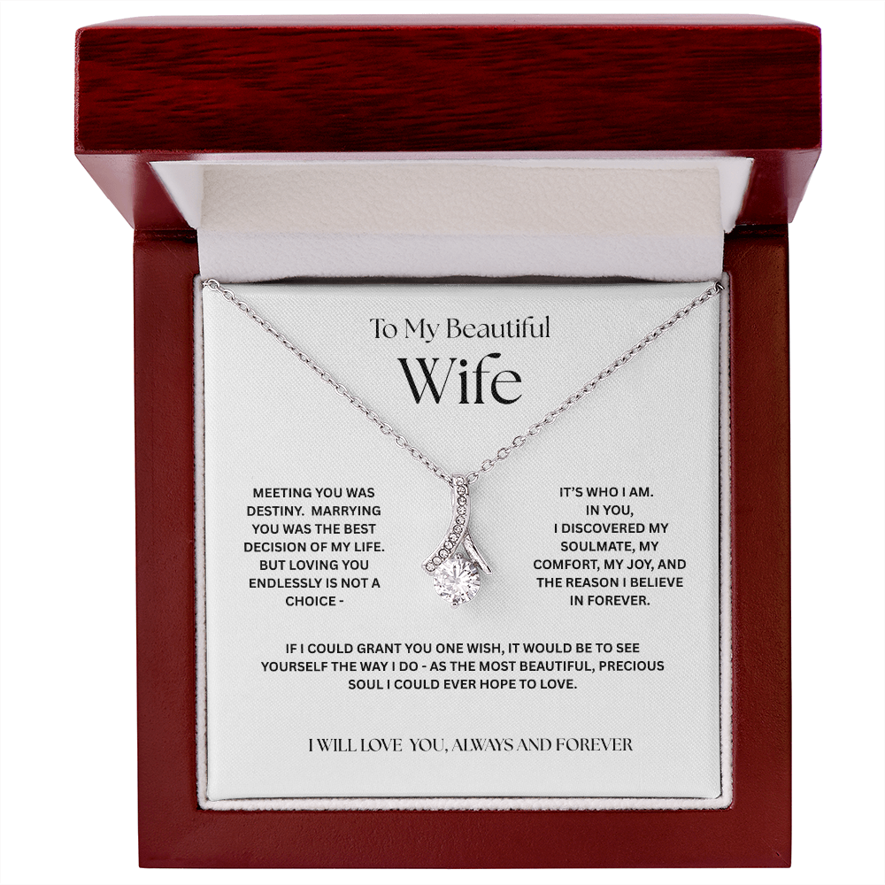 To My Soulmate- My Comfort, My Joy, My Forever Alluring Beauty Necklace