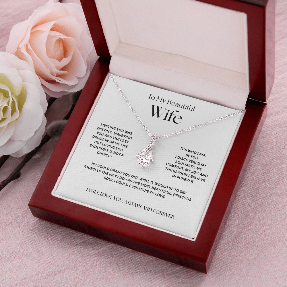 To My Soulmate- My Comfort, My Joy, My Forever Alluring Beauty Necklace