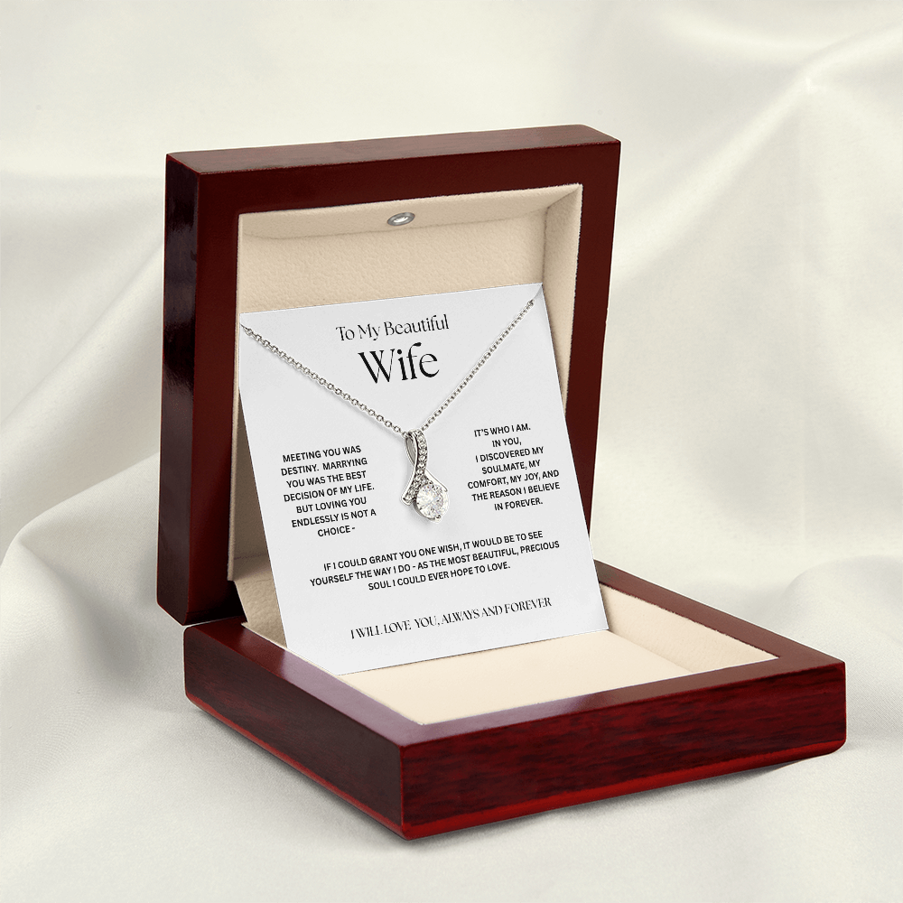 To My Soulmate- My Comfort, My Joy, My Forever Alluring Beauty Necklace
