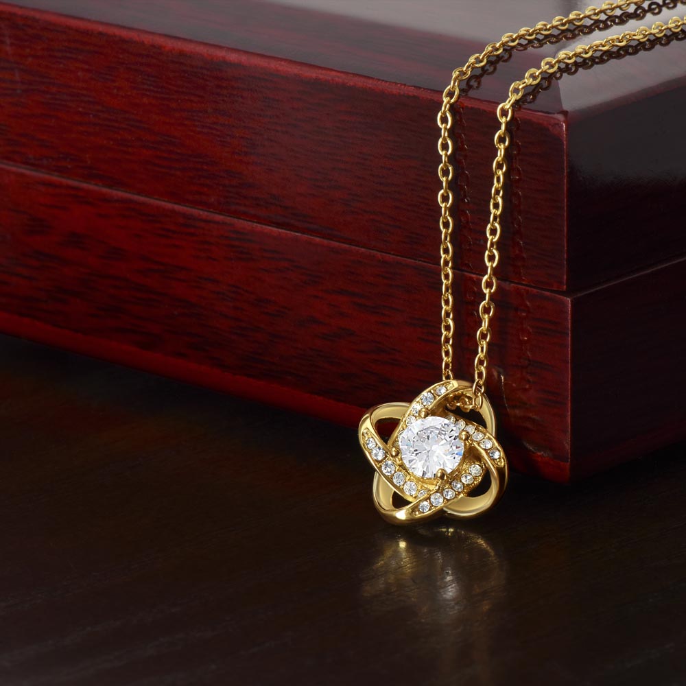 To Our Daughter Love Knot necklace, Our Beautiful Mess.