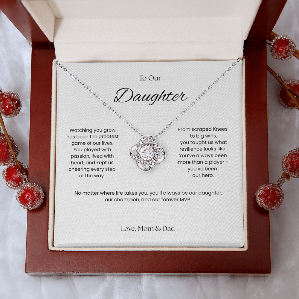 To Our Daughter- Forever MVP - Love Knot Necklace