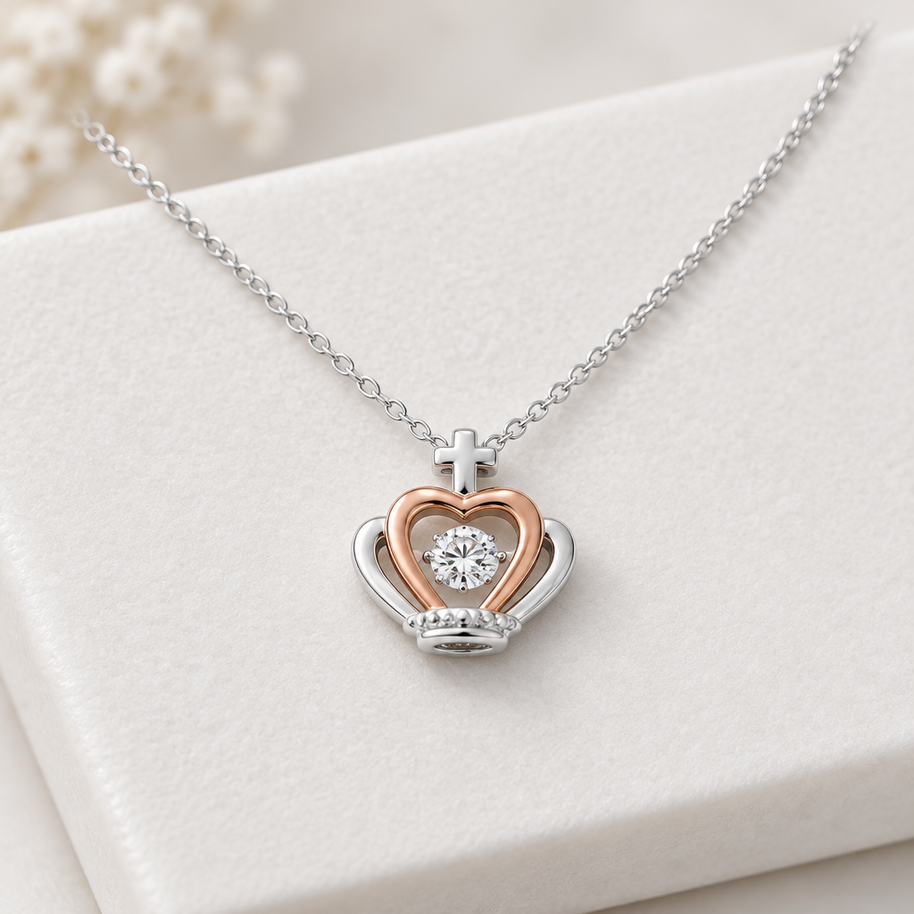Crown Necklace Gift for Daughter from Dad – Remember Whose Daughter You Are