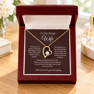 To My Beautiful Wife, Forever Love Heart Necklace