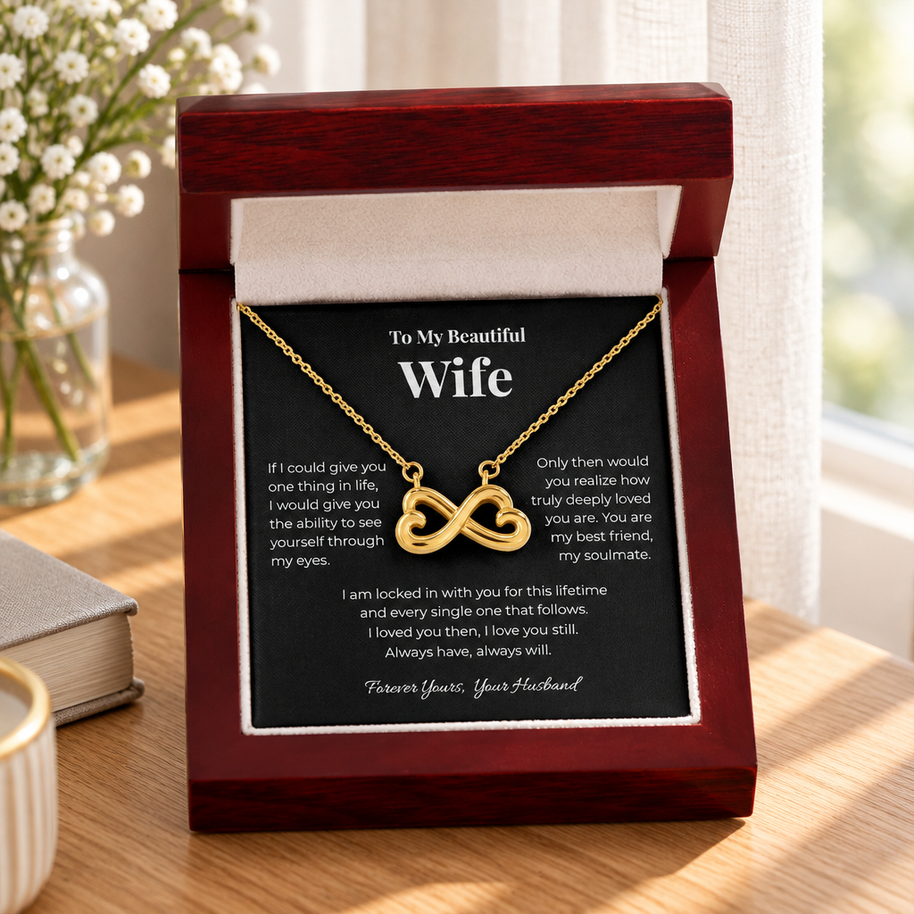 Beautiful Wife, Infinity Heart Pendant