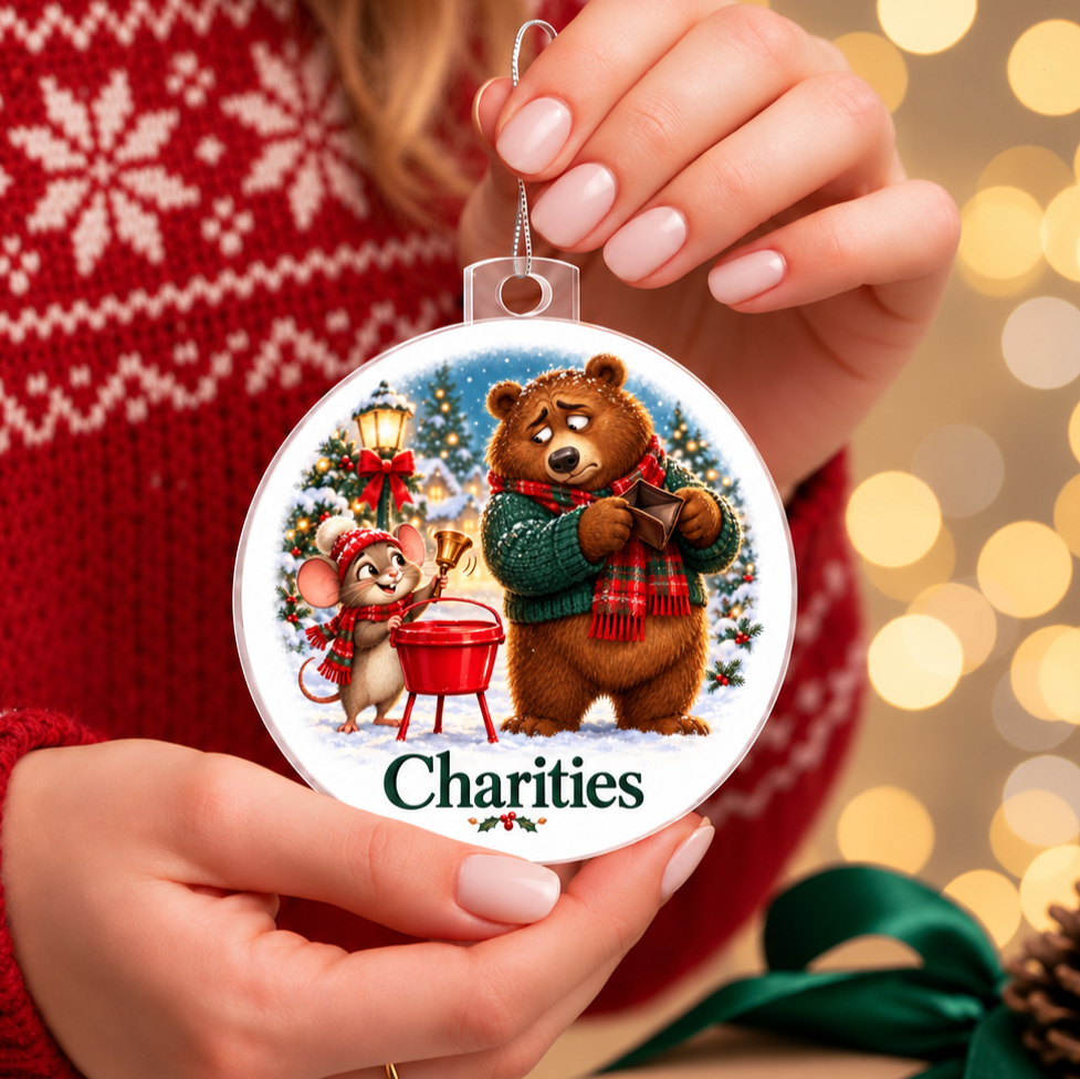 Funny Bear & Mouse Christmas Ornament – Charities – Christmas Chaos Gift