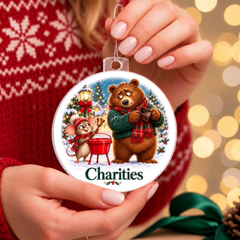 Funny Bear & Mouse Christmas Ornament – Charities – Christmas Chaos Gift