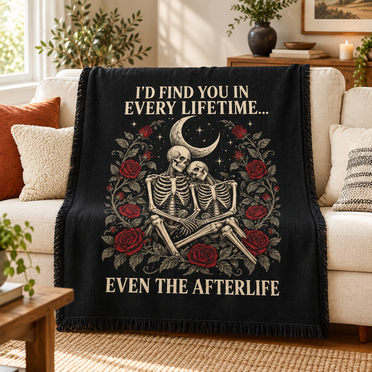 Every Lifetime, Skeleton Lovers Throw Blanket