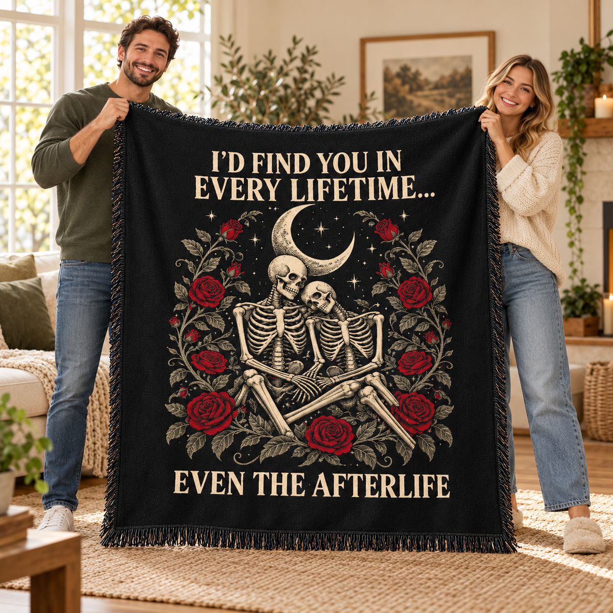 Every Lifetime, Skeleton Lovers Throw Blanket