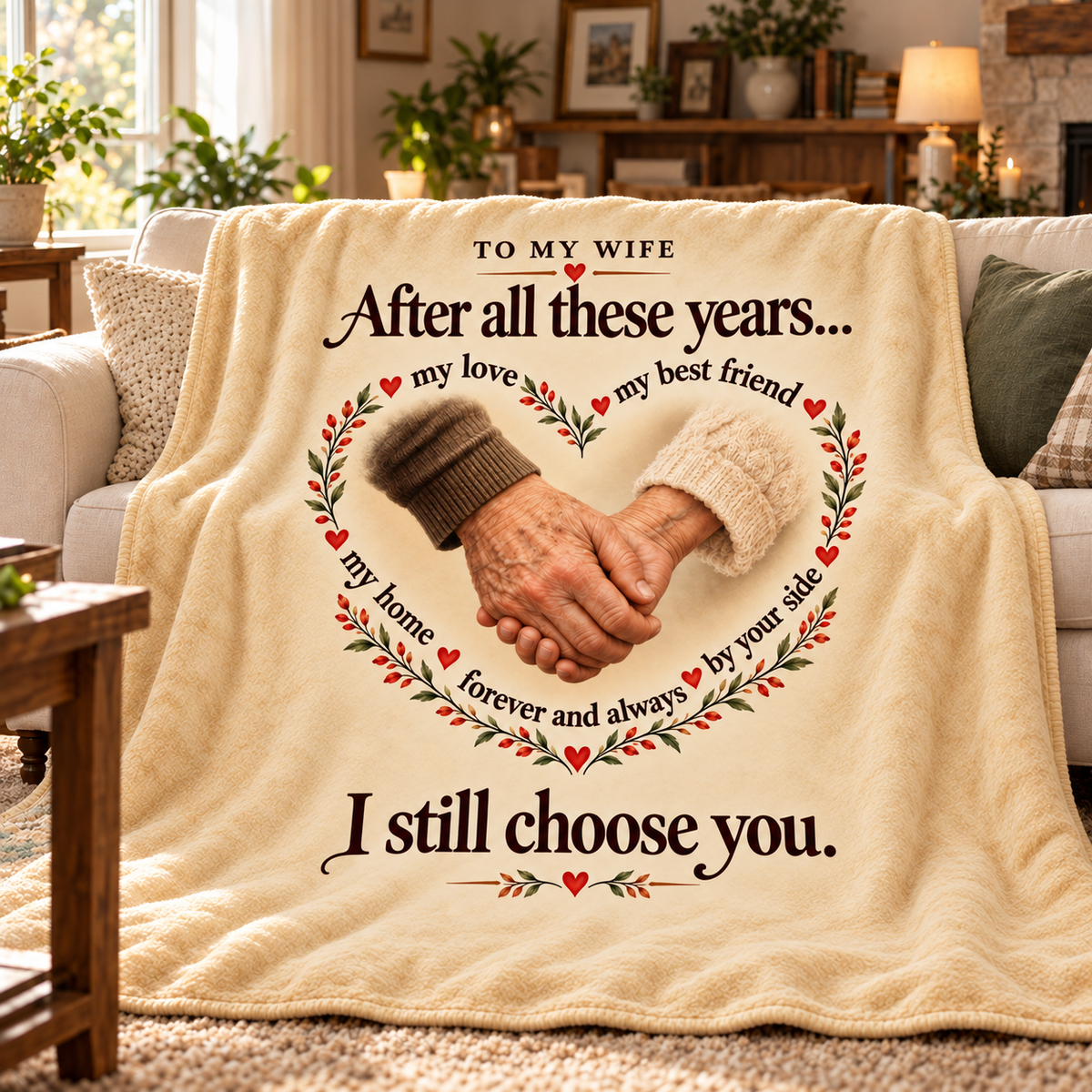 Anniversary Blanket Gift for Wife – I Still Choose You