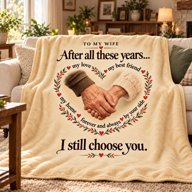 Anniversary Blanket Gift for Wife – I Still Choose You