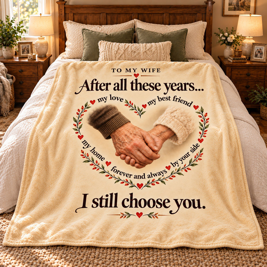 Anniversary Blanket Gift for Wife – I Still Choose You