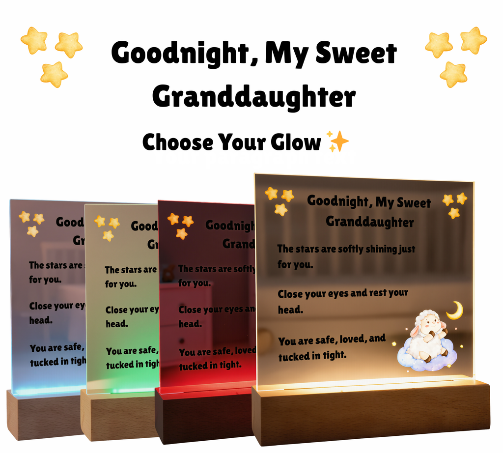 Goodnight, My Sweet Grandaughter Acrylic Plaque