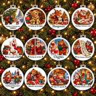 Christmas Chaos Ornament Bundle – Complete 12-Piece Funny Christmas Gift Set