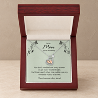 Mom You're Becoming, Baby Feet Heart Necklace – Reassuring New Motherhood Gift Bundle
