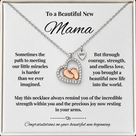 Baby Feet Heart Necklace Gift for New Mom – Beautiful New Beginnings