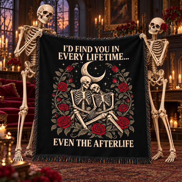 Every Lifetime, Skeleton Lovers Throw Blanket
