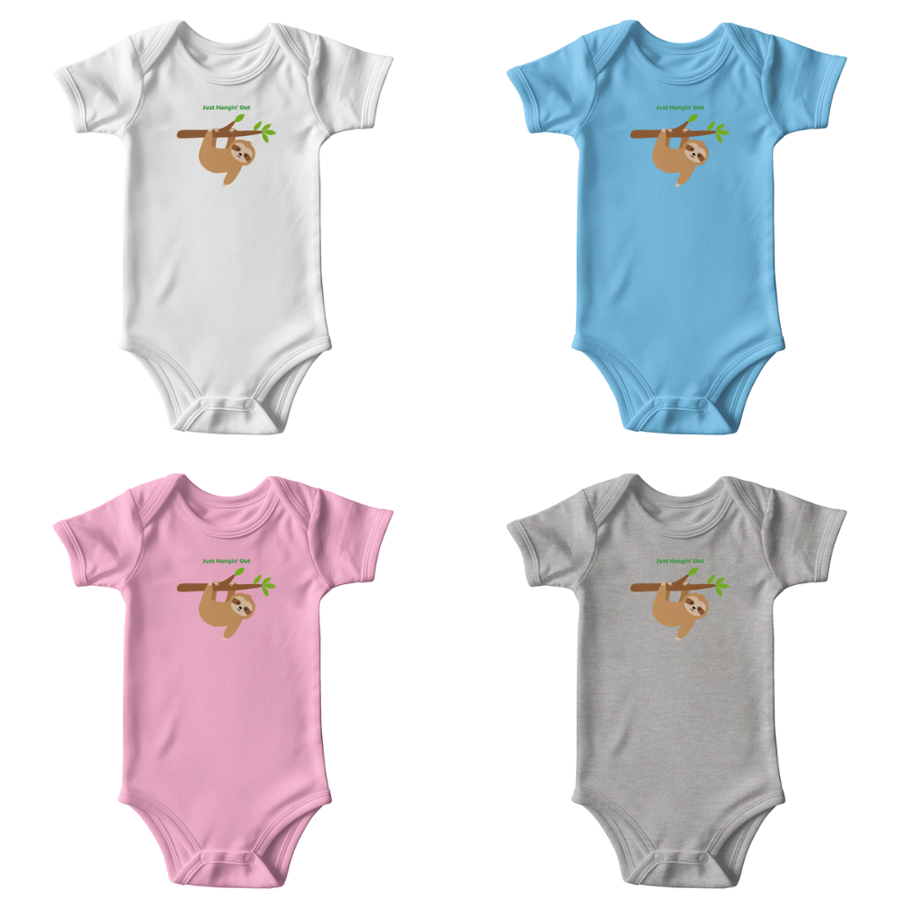 Just Hangin' Out – Cute Sloth Baby Onesie