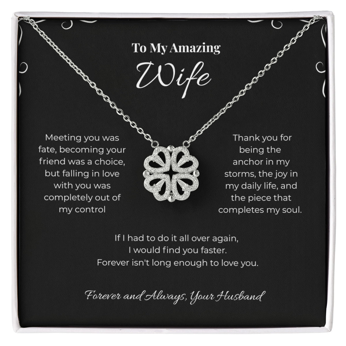 Find You Faster, Magnetic Heart Necklace for Wife