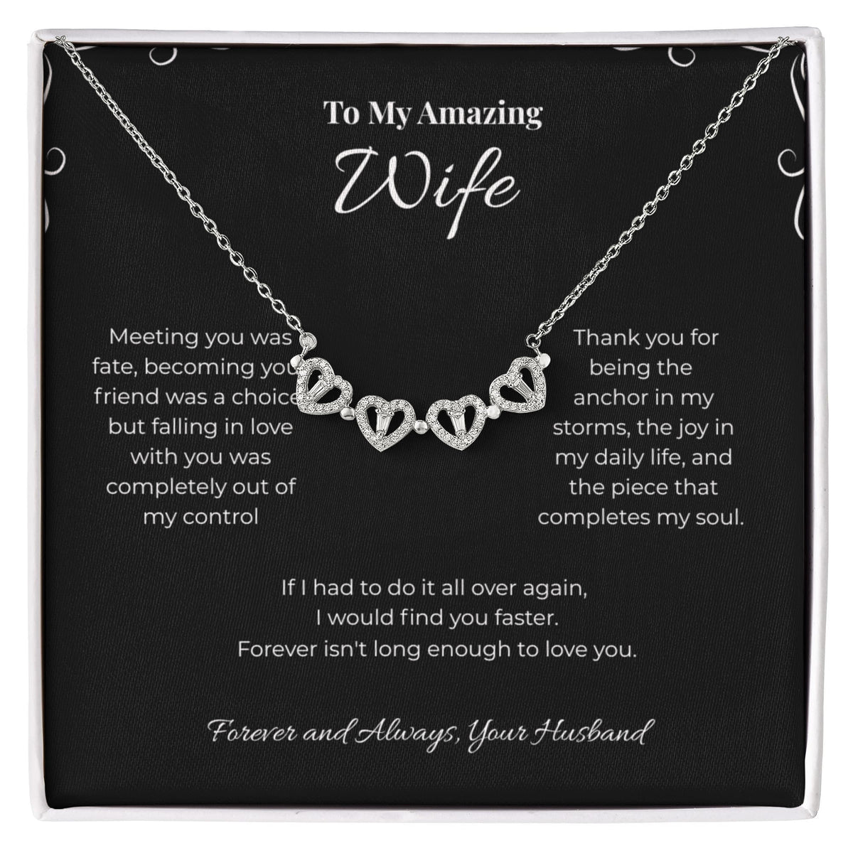 Find You Faster, Magnetic Heart Necklace for Wife