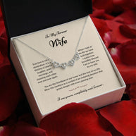 To My Forever Wife, Magnetic Hearts Clover Necklace