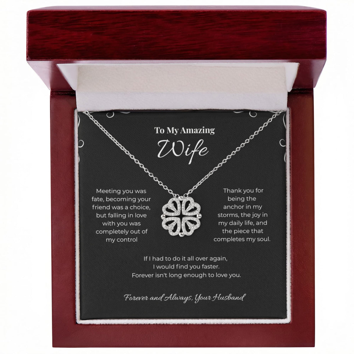 Find You Faster, Magnetic Heart Necklace for Wife