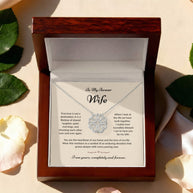 To My Forever Wife, Magnetic Hearts Clover Necklace