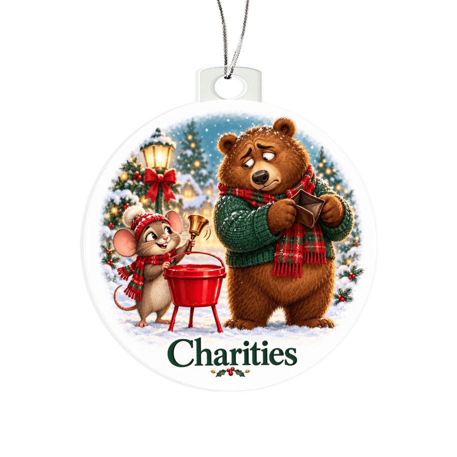 Funny Bear & Mouse Christmas Ornament – Charities – Christmas Chaos Gift