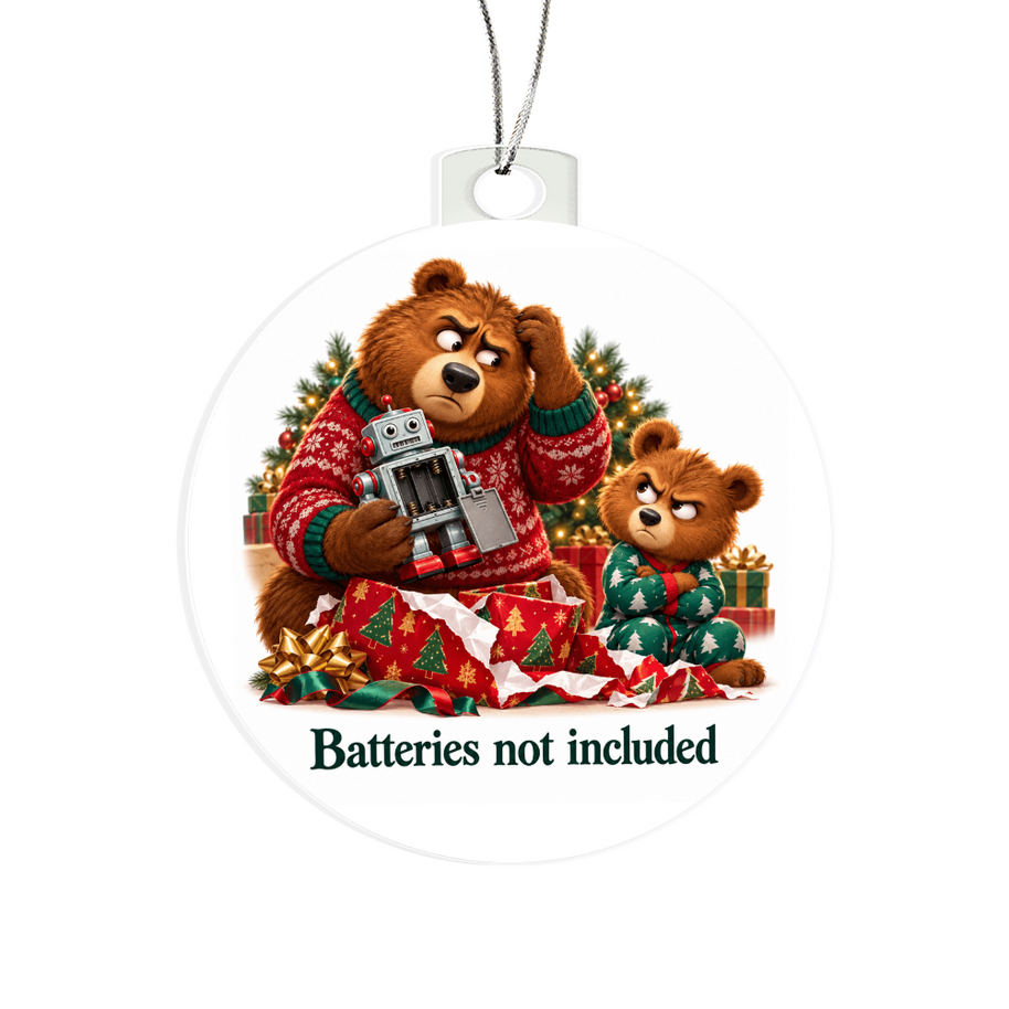 Funny Bear Christmas Ornament – Batteries Not Included – Christmas Chaos Gift