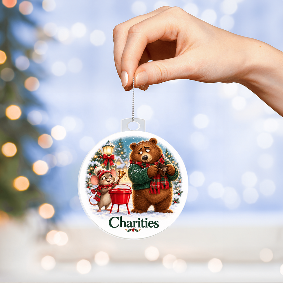 Funny Bear & Mouse Christmas Ornament – Charities – Christmas Chaos Gift