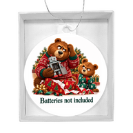 Funny Bear Christmas Ornament – Batteries Not Included – Christmas Chaos Gift