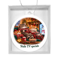 Funny Cat Christmas Ornament – Stale TV Specials – Christmas Chaos Gift