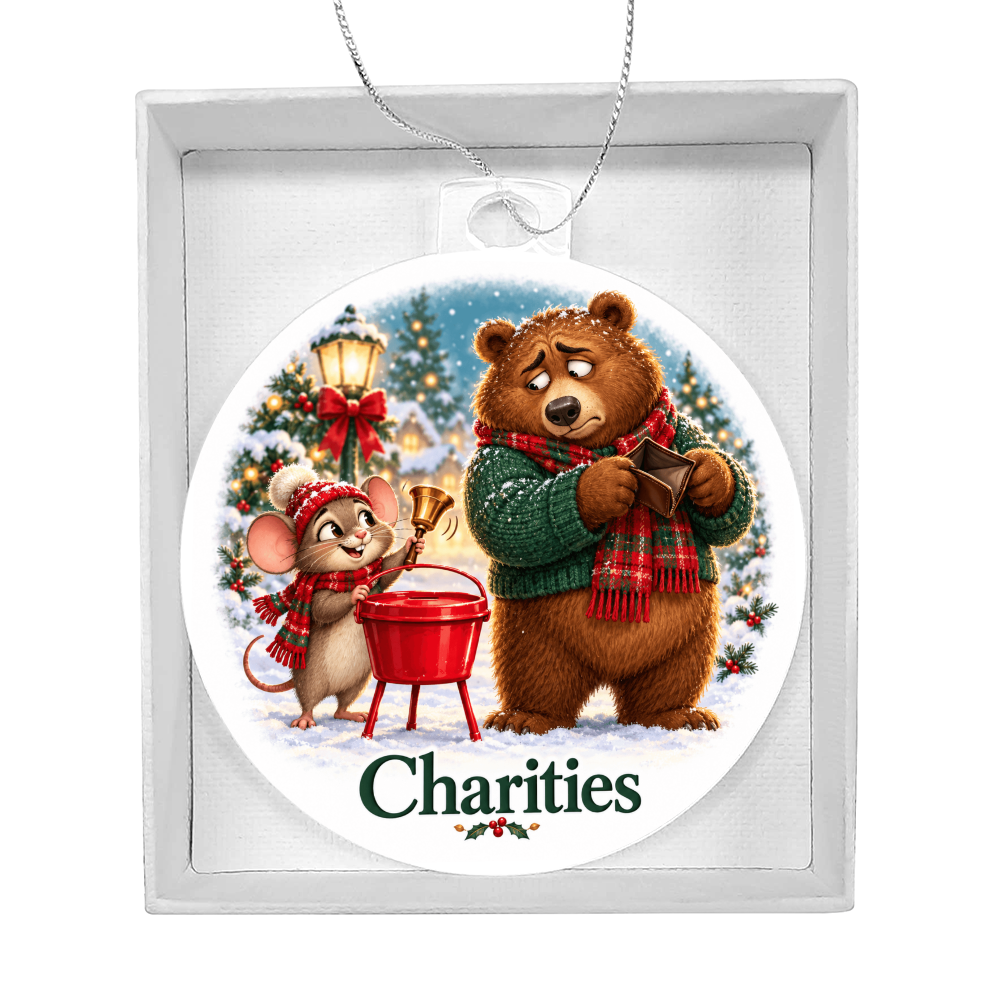 Funny Bear & Mouse Christmas Ornament – Charities – Christmas Chaos Gift