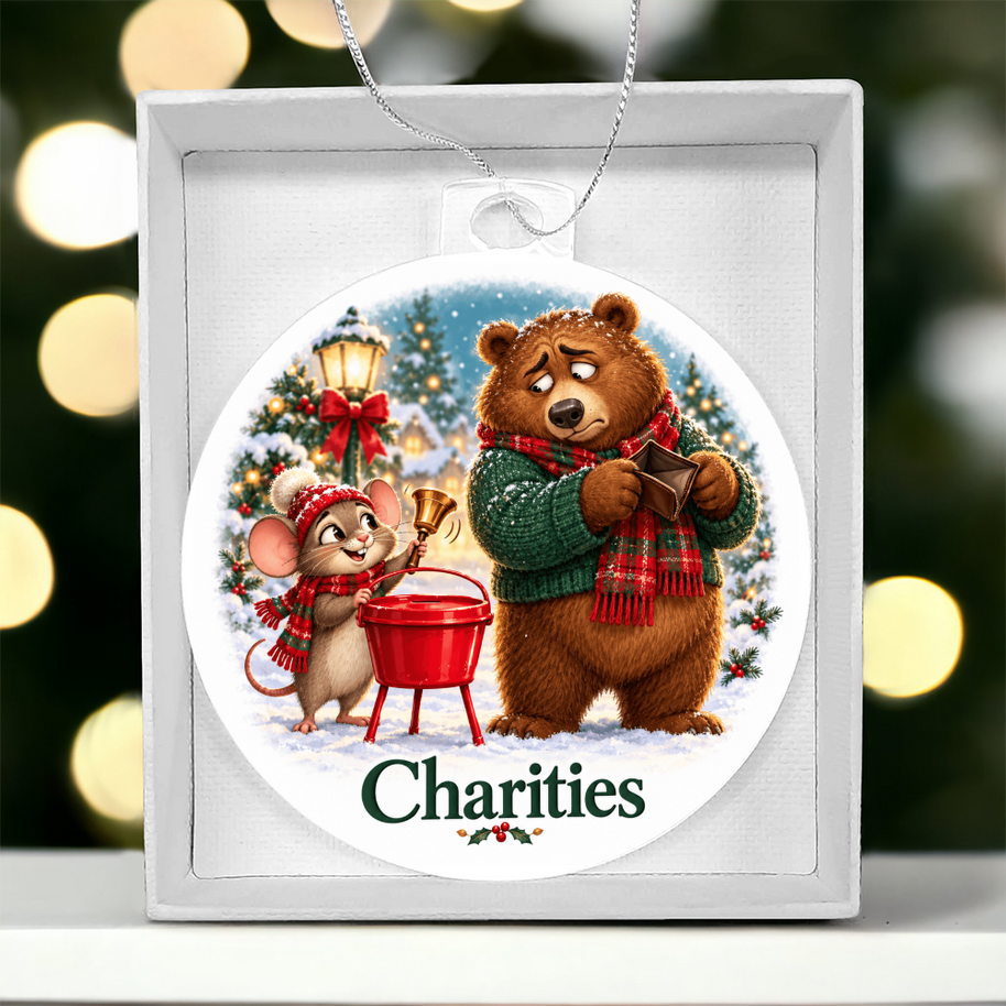 Funny Bear & Mouse Christmas Ornament – Charities – Christmas Chaos Gift