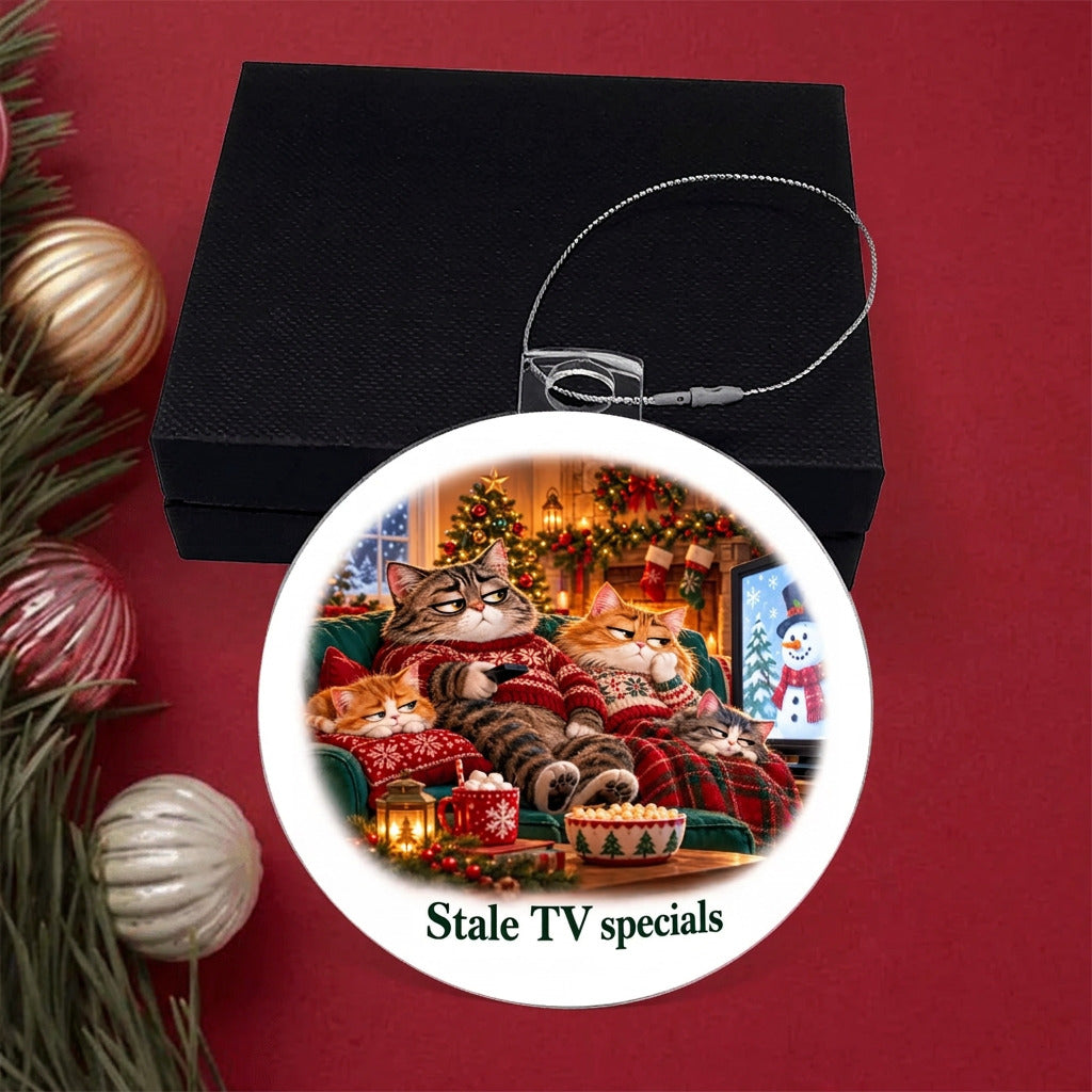 Funny Cat Christmas Ornament – Stale TV Specials – Christmas Chaos Gift