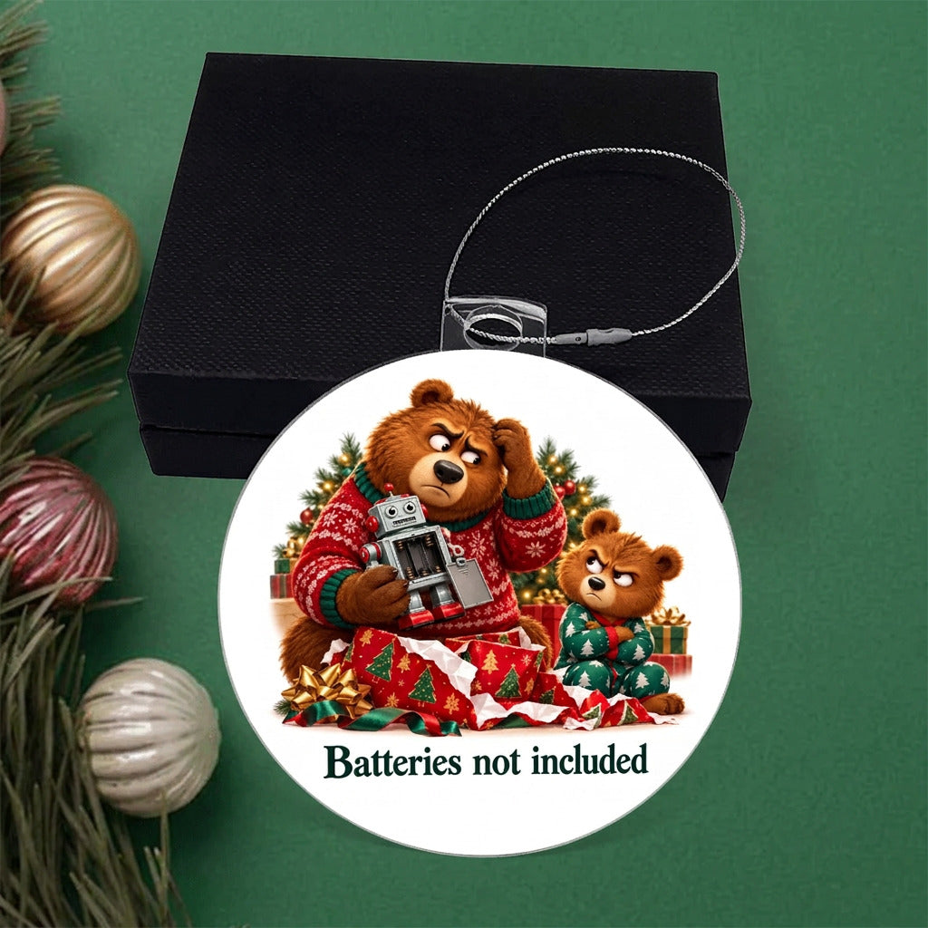 Funny Bear Christmas Ornament – Batteries Not Included – Christmas Chaos Gift