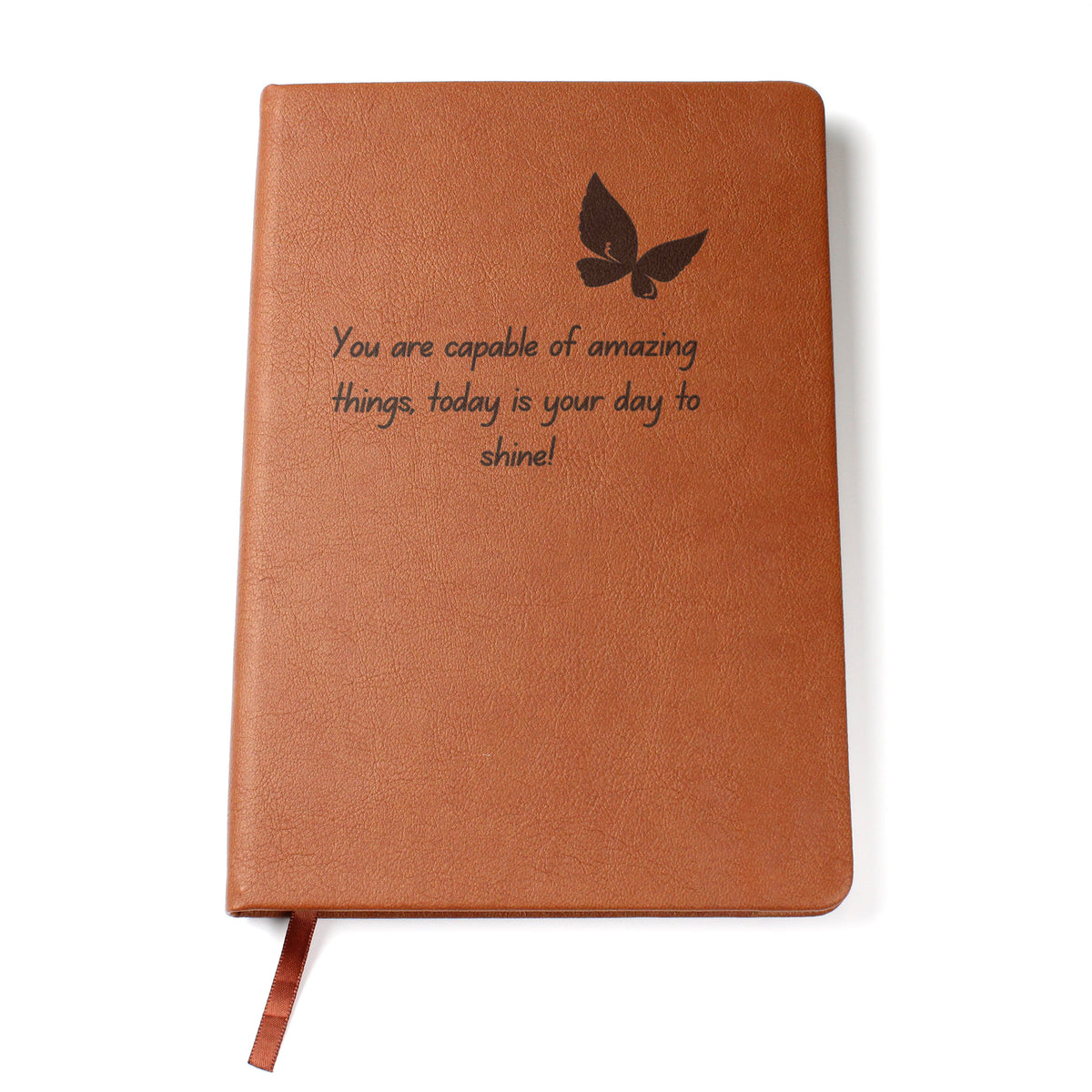 You Are Capable of Amazing Things Engraved Journal – Butterfly Encouragement Gift for Her