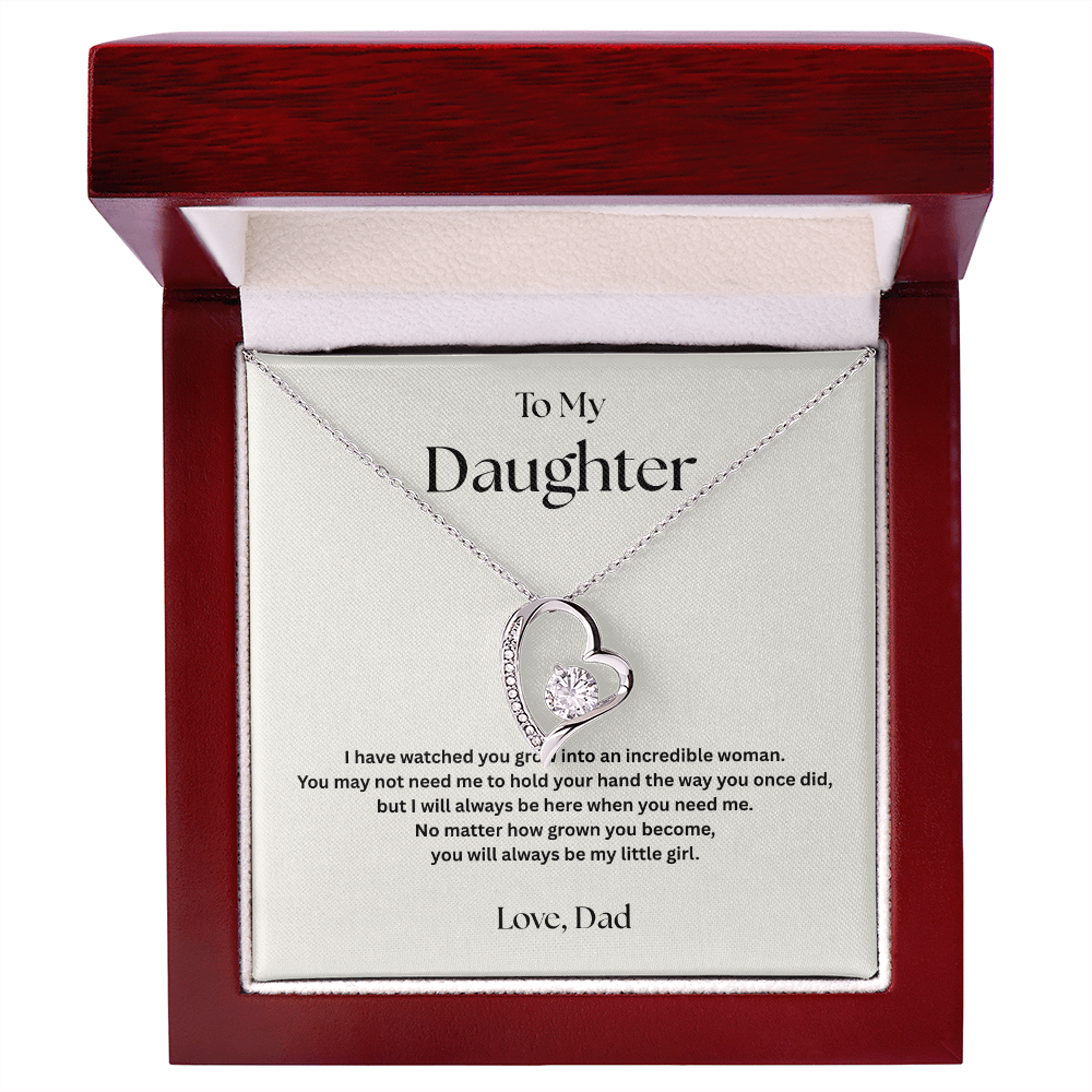 Forever Love Necklace Gift for Daughter from Dad – Always Be Here