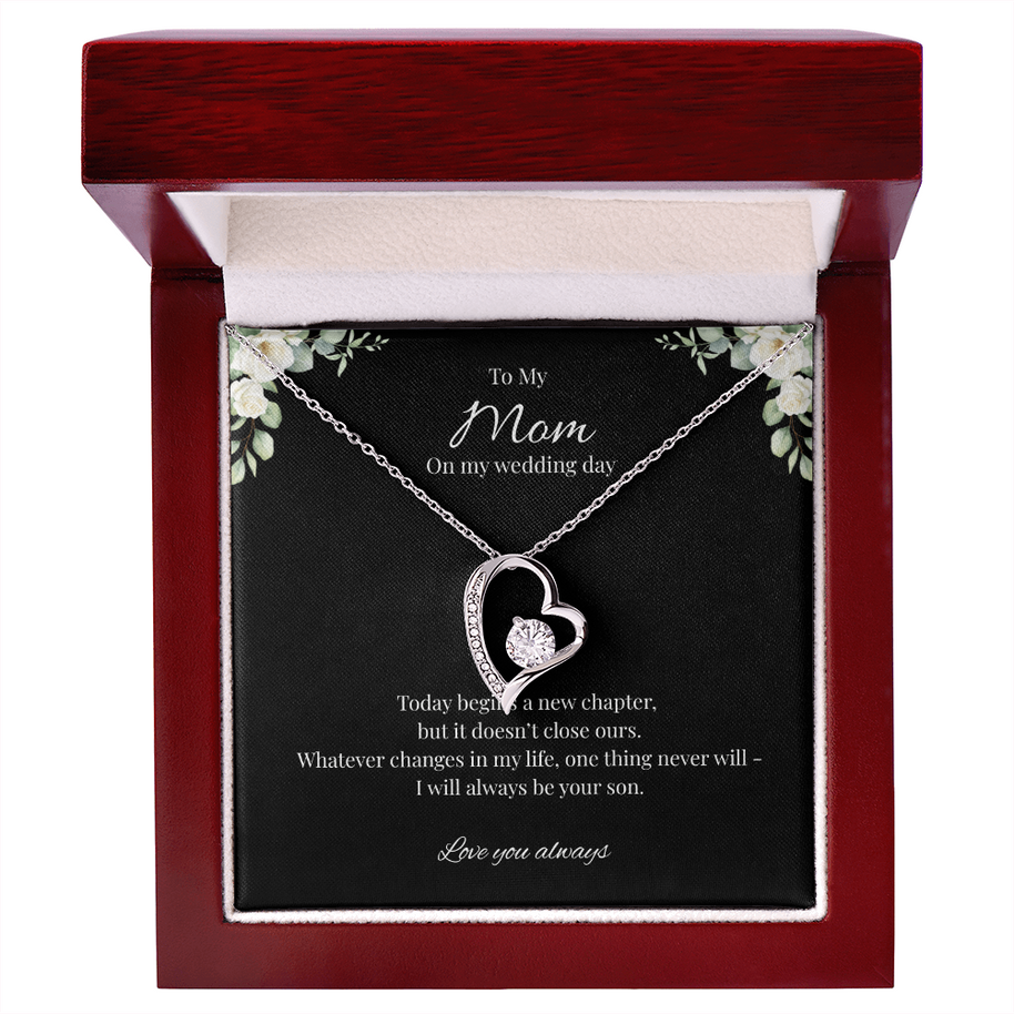 Forever Love Necklace Gift for Mother of the Groom from Son – A New Chapter