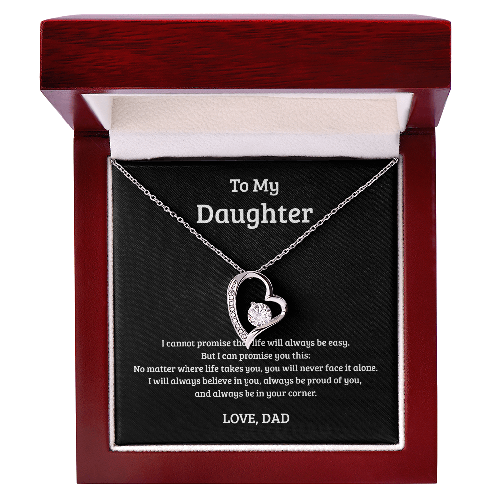 Forever Love Necklace Gift for Daughter from Dad – Never Face Life Alone