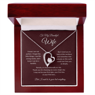 To My Beautiful Wife, Forever Love Heart Necklace