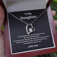 Forever Love Necklace Gift for Daughter from Dad – Never Face Life Alone