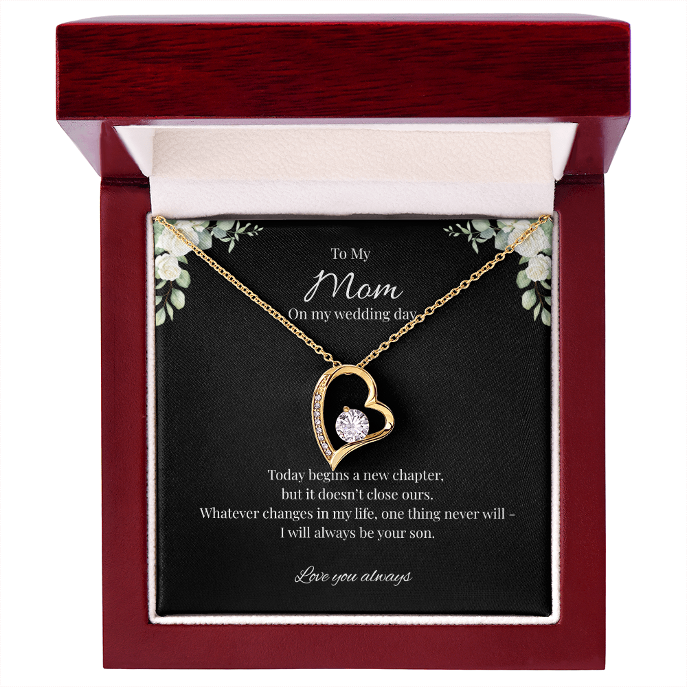 Forever Love Necklace Gift for Mother of the Groom from Son – A New Chapter