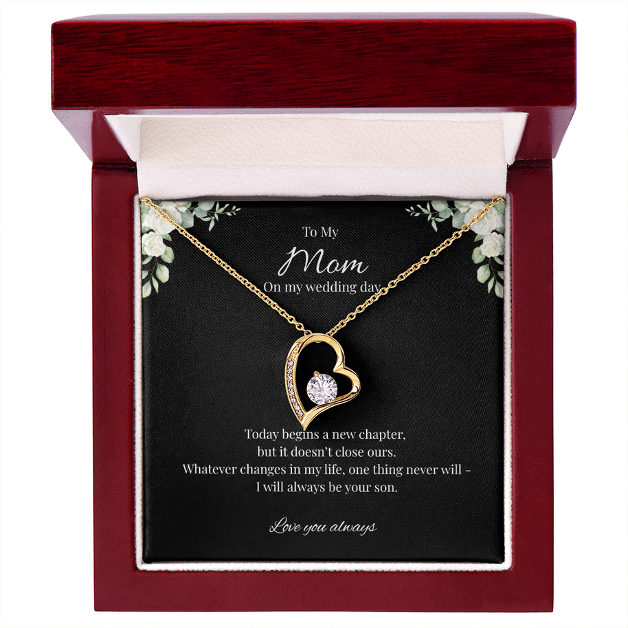 Forever Love Necklace Gift for Mother of the Groom from Son – A New Chapter
