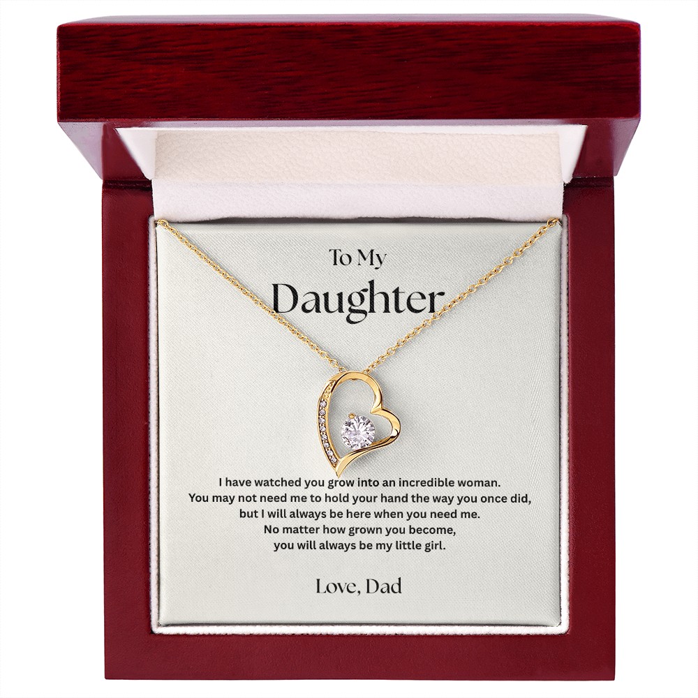 Forever Love Necklace Gift for Daughter from Dad – Always Be Here